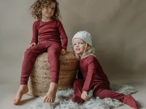 100% Breathable Cotton Pajamas Maroon