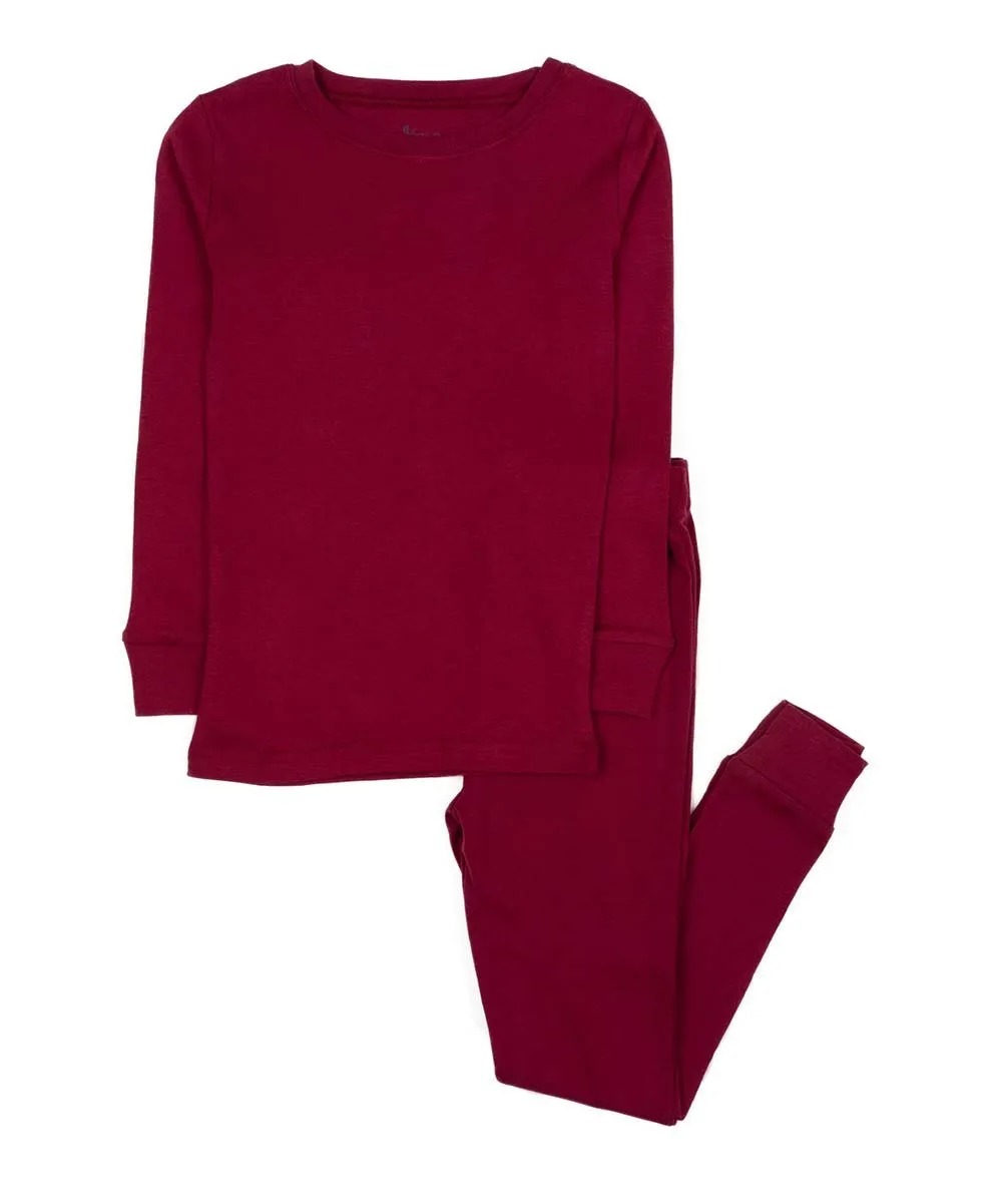 100% Breathable Cotton Pajamas Maroon