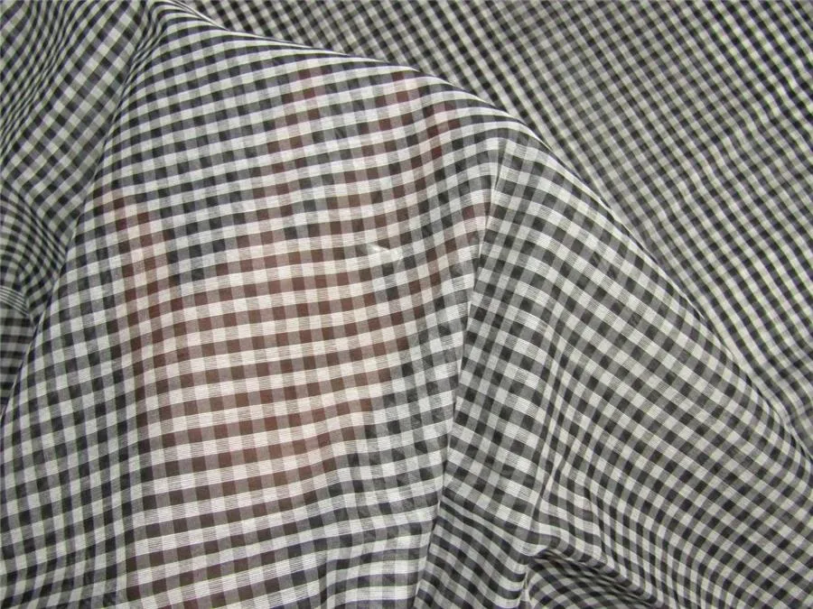 100% cotton black and white colour plaids 58" wide[10937]