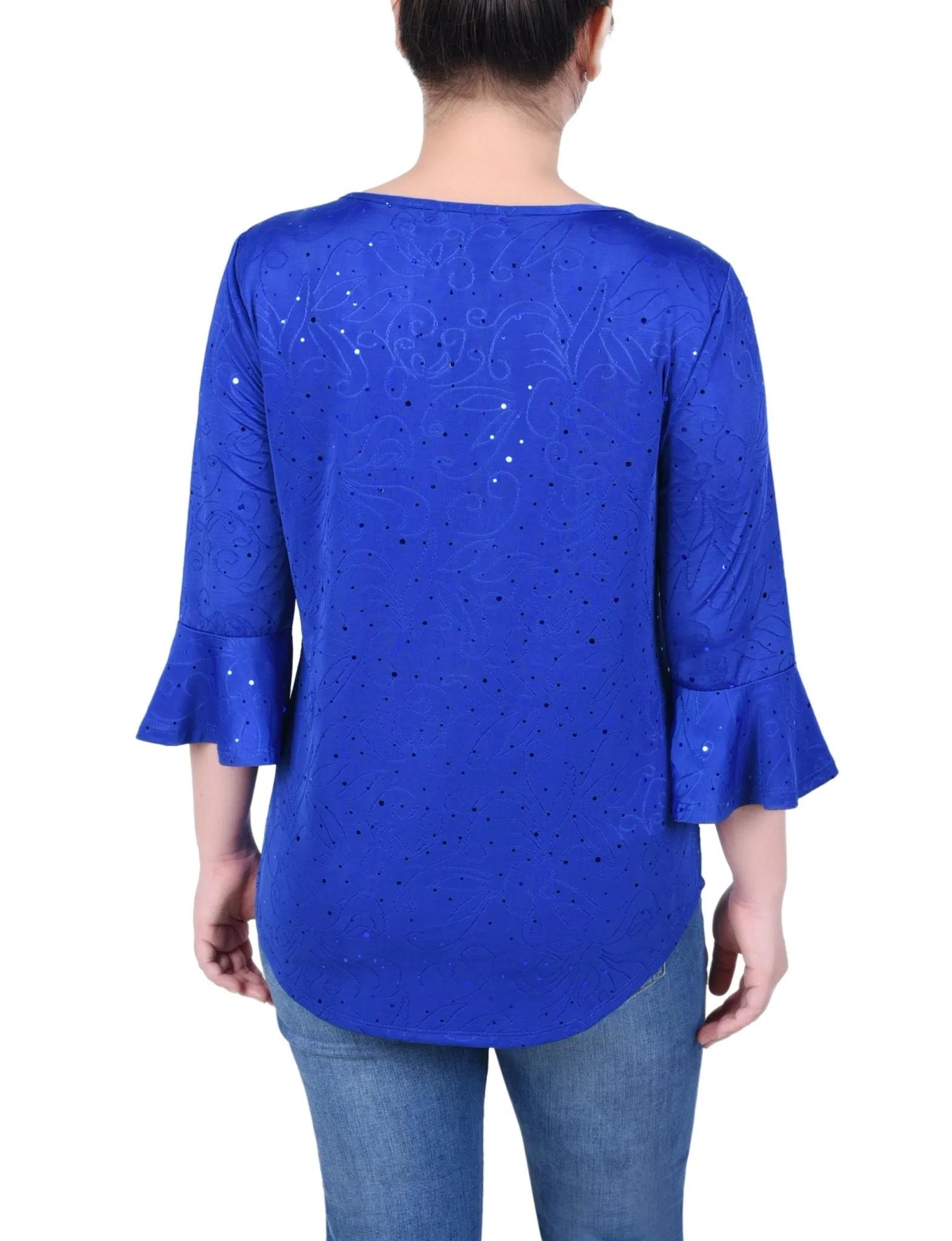 3/4 Length Bell Sleeve Top - Petite