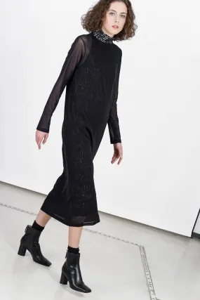 ANNETTE GÖRTZ SENTA LAYERED MESH DRESS BLACK