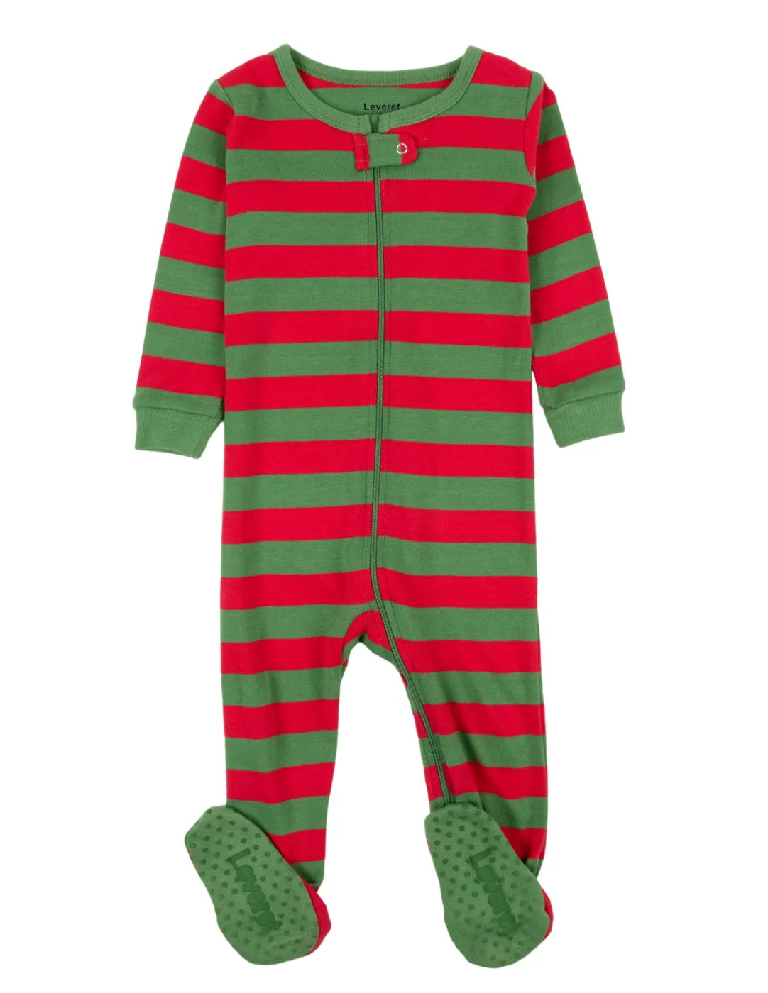 Baby Footed Red Striped Pajamas