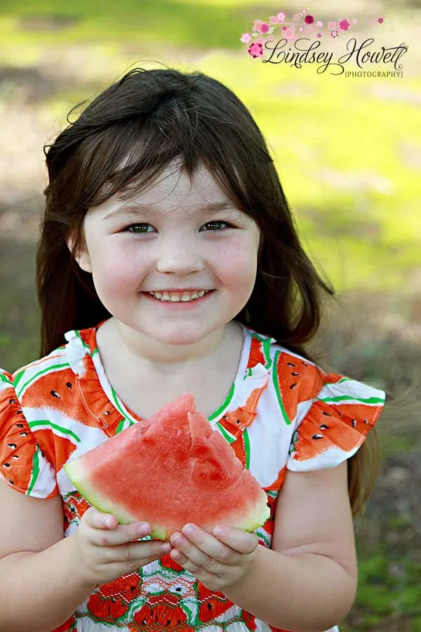 Baby Girls Hand Smocked Summer Watermelon Dress