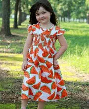 Baby Girls Hand Smocked Summer Watermelon Dress