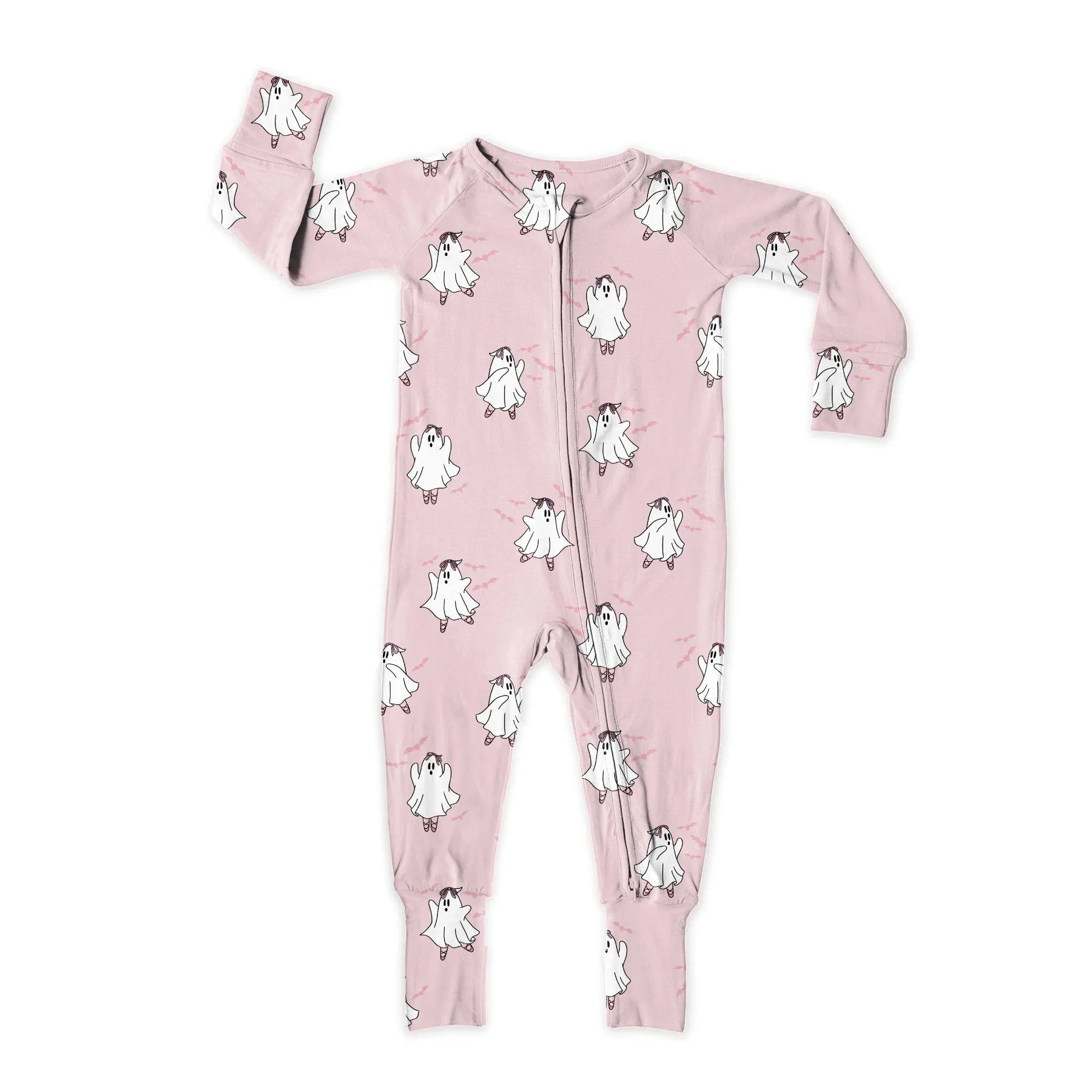 Ballerina Boo Zip Up Bamboo Pajamas