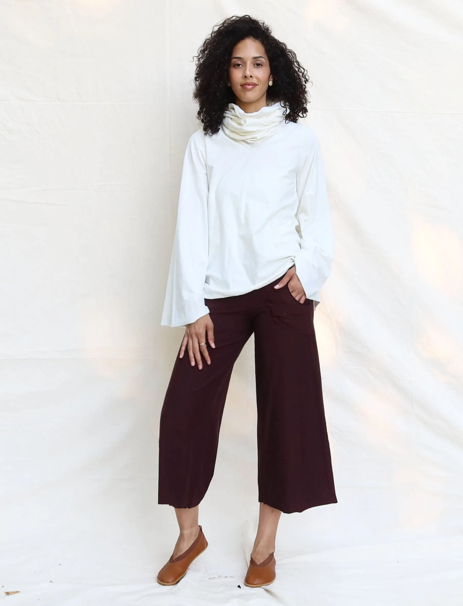 Bell Sleeve Chunky Cowl Ojai Shirt