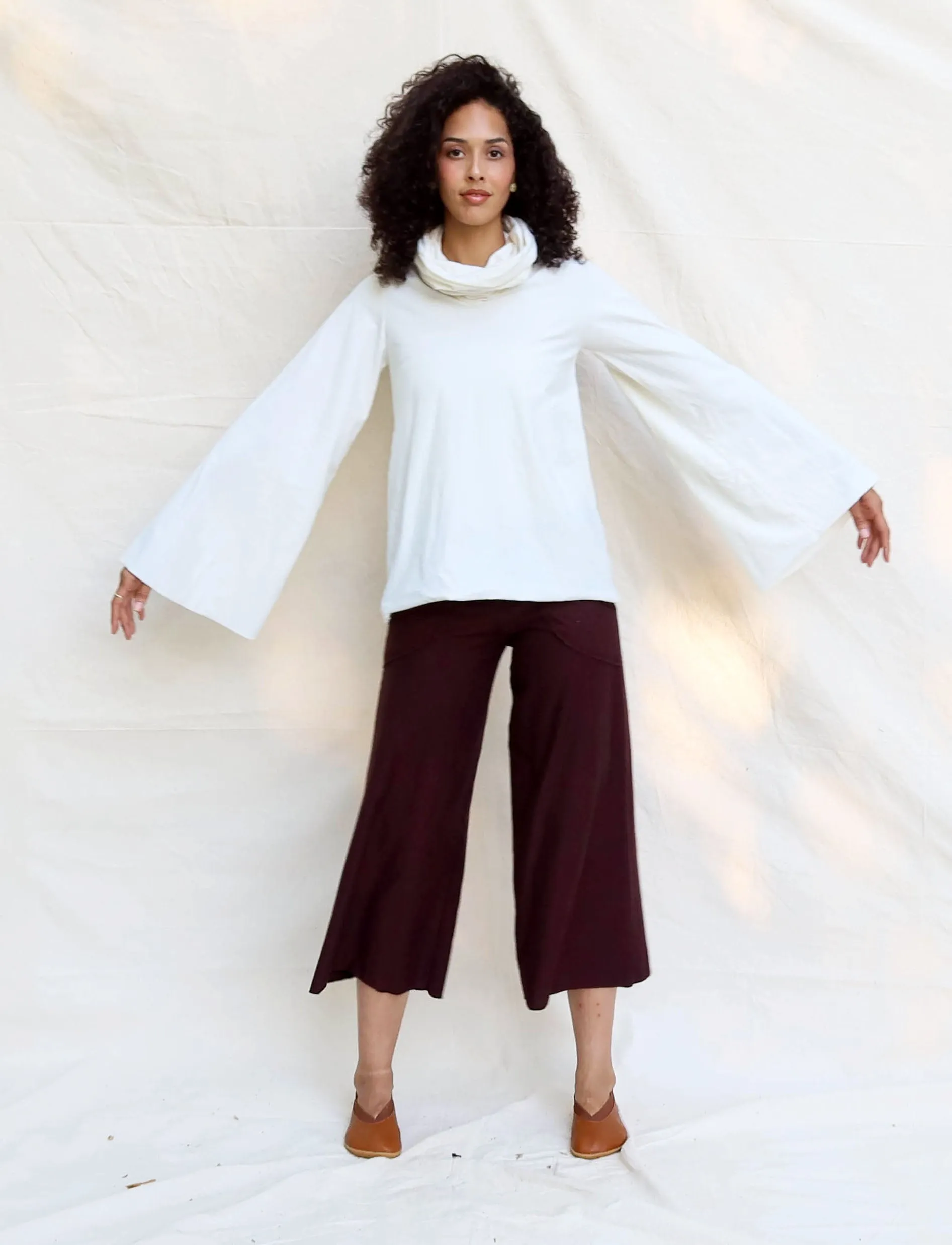 Bell Sleeve Chunky Cowl Ojai Shirt