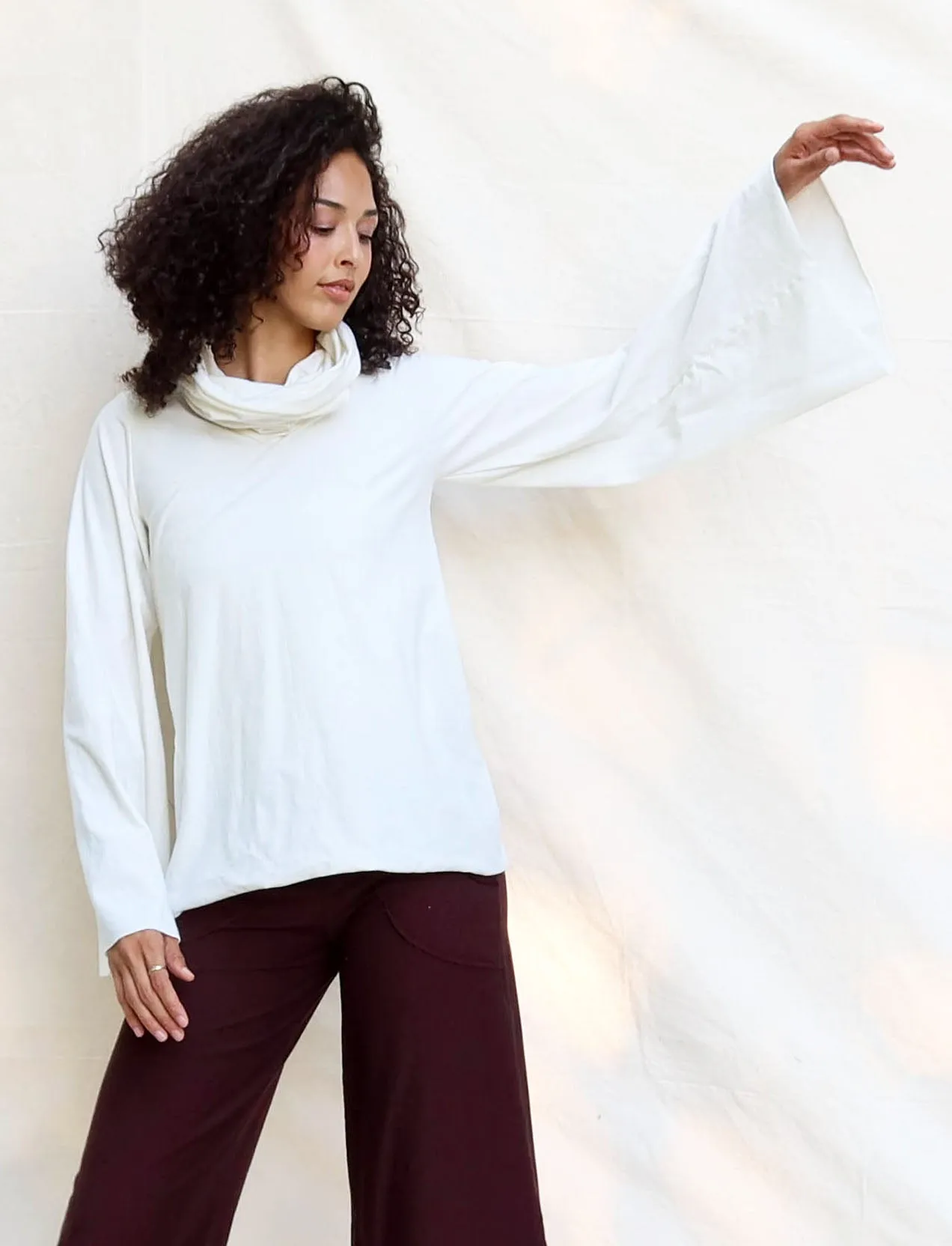 Bell Sleeve Chunky Cowl Ojai Shirt