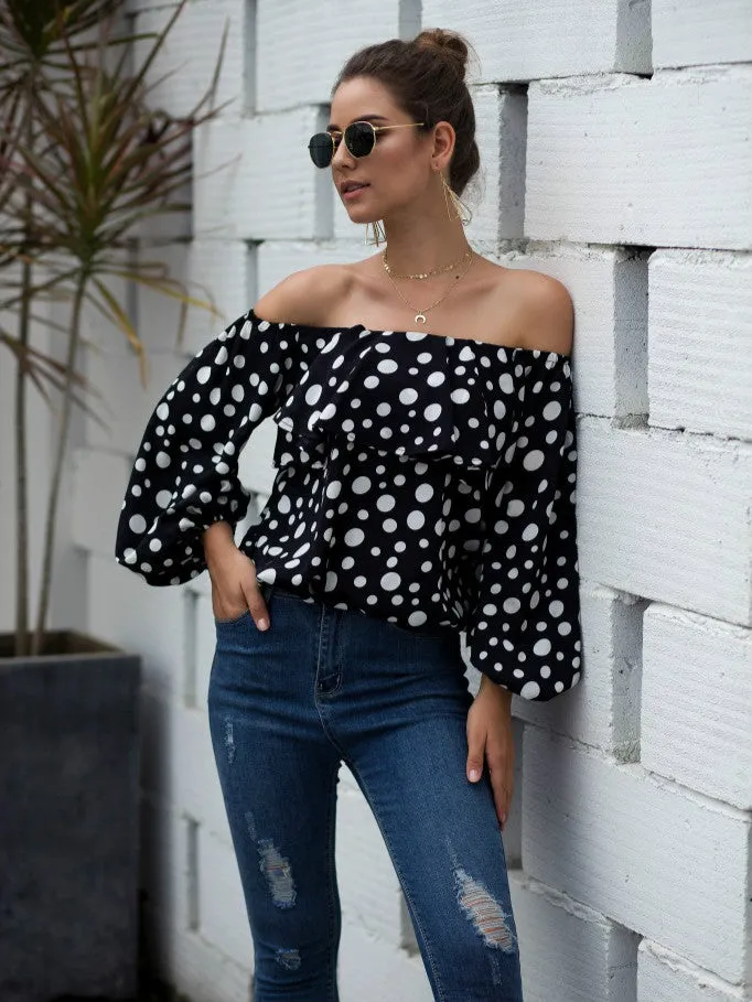 Bell Sleeve Ruffle Top