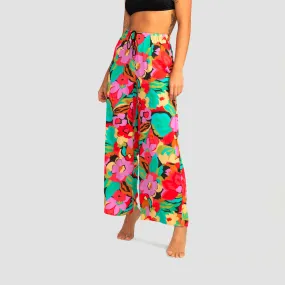 Billabong Beach Spirit Wide Leg Trousers Multi - Womens