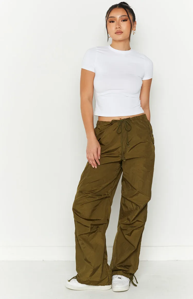 Frankie Khaki Parachute Pants