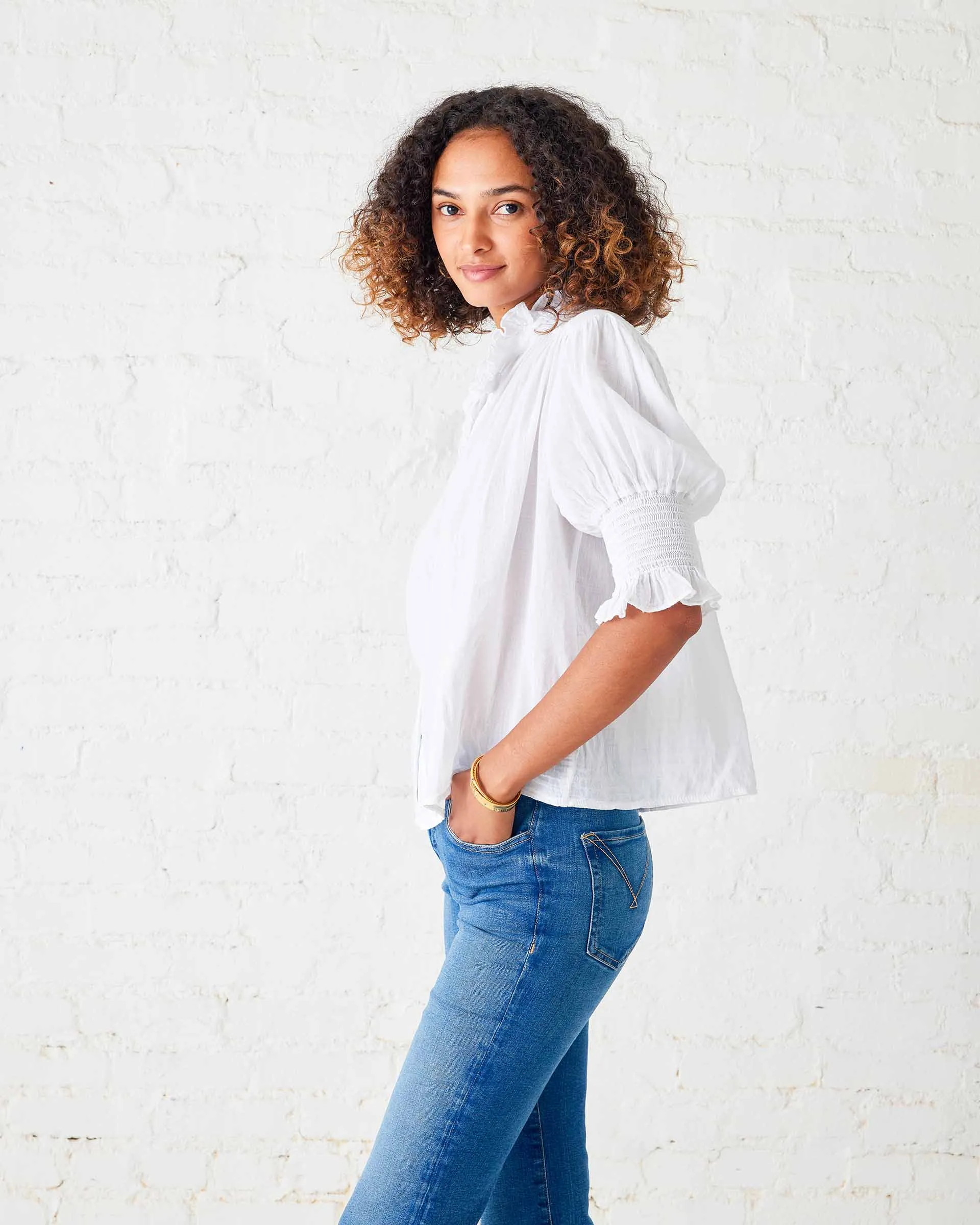 Gemma Ruffle Neck Blouse