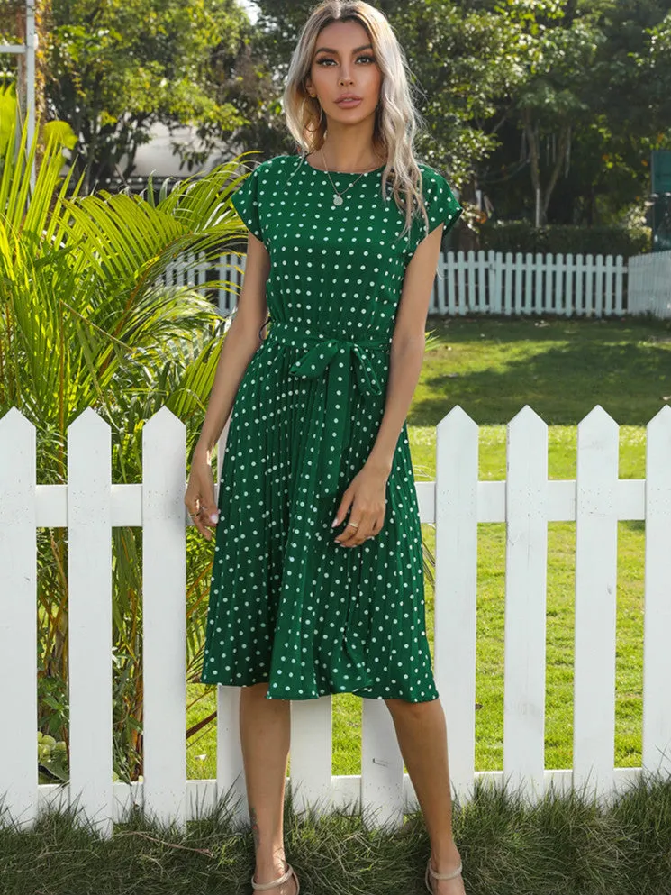 Green Ruffled Mini Dress