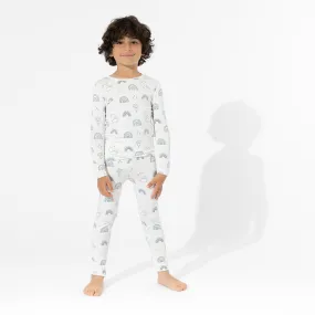 Grey Rainbows Bamboo Kids Pajamas