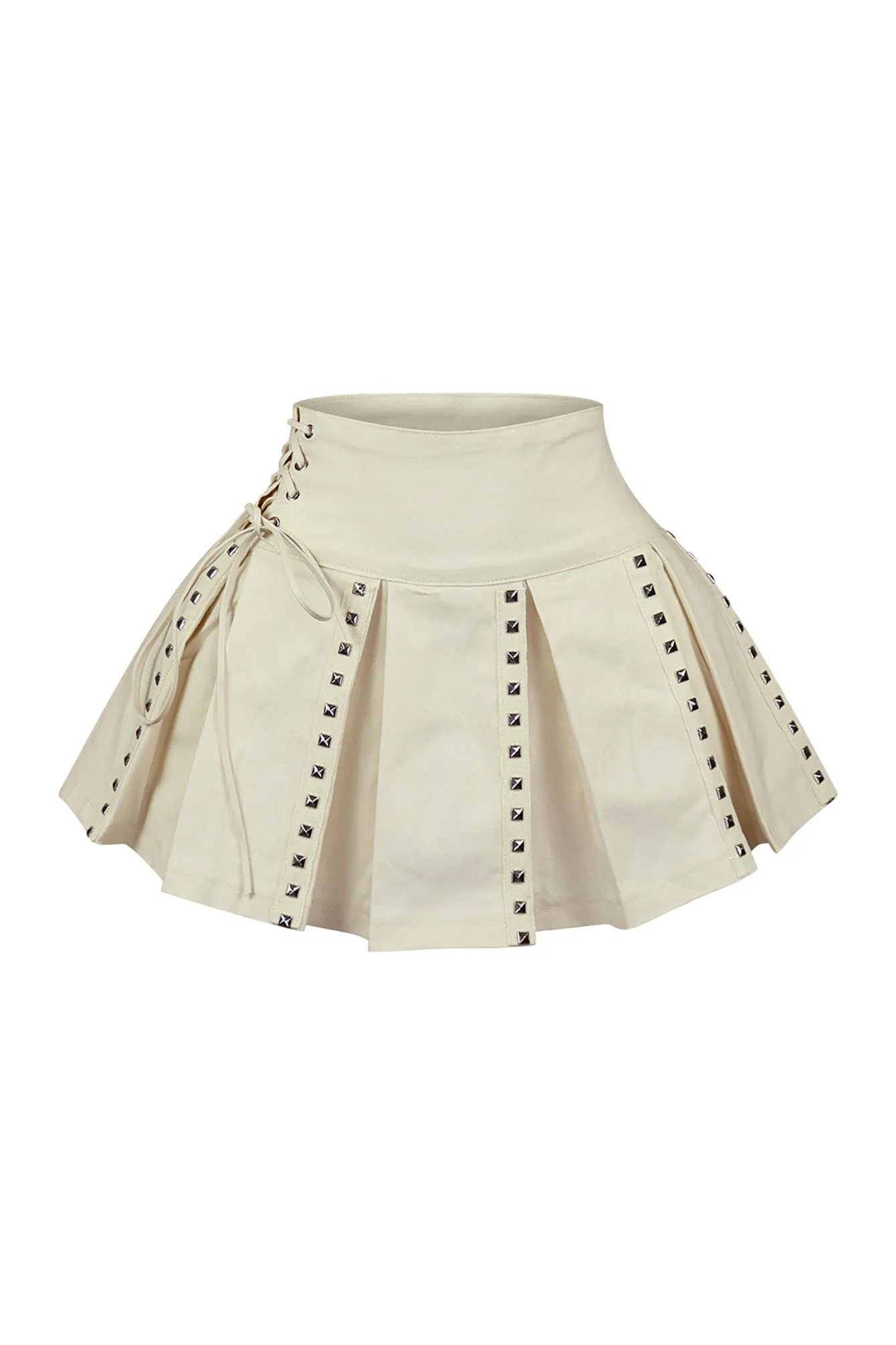 Jasmina Stud Pleated Mini Skirt