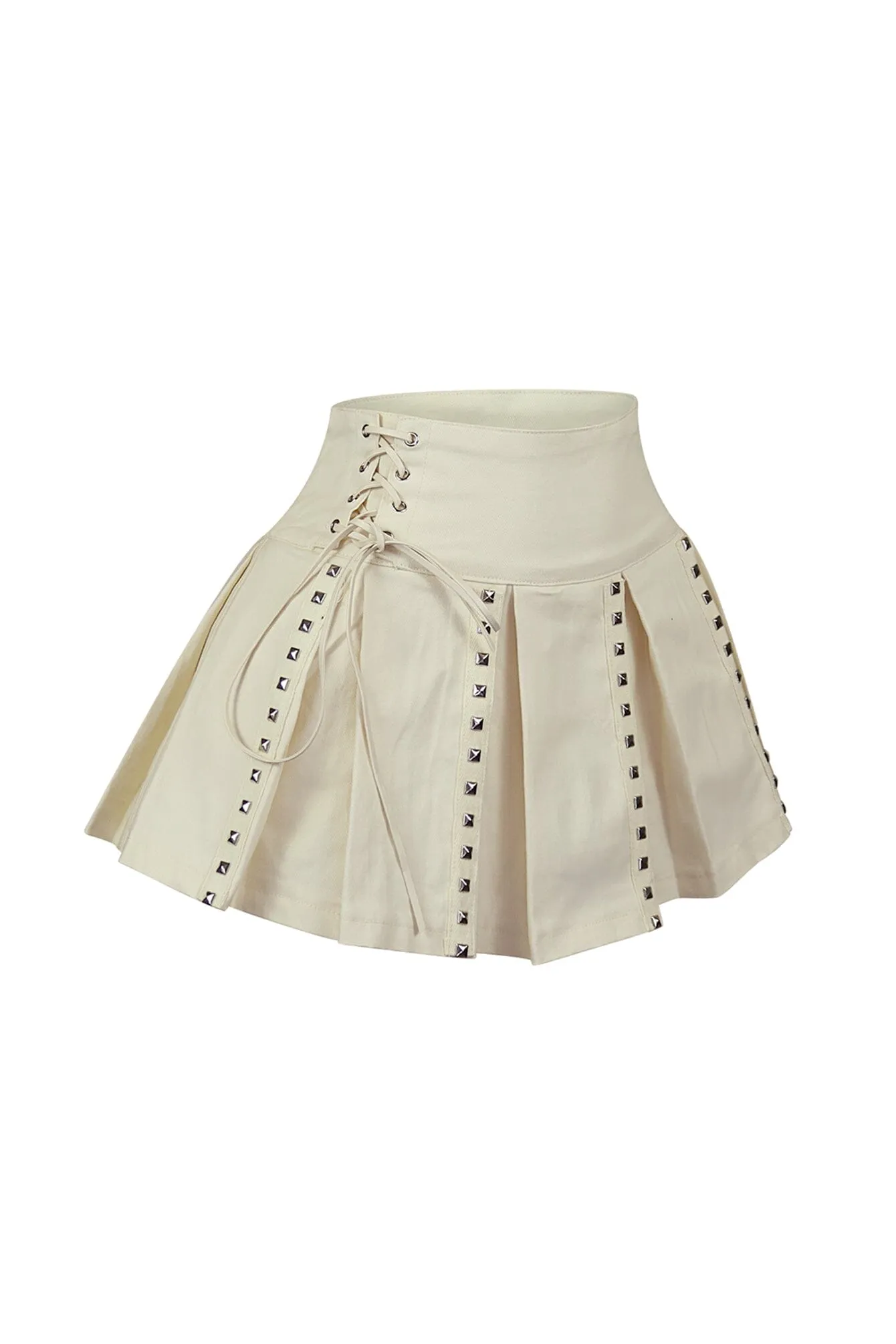 Jasmina Stud Pleated Mini Skirt