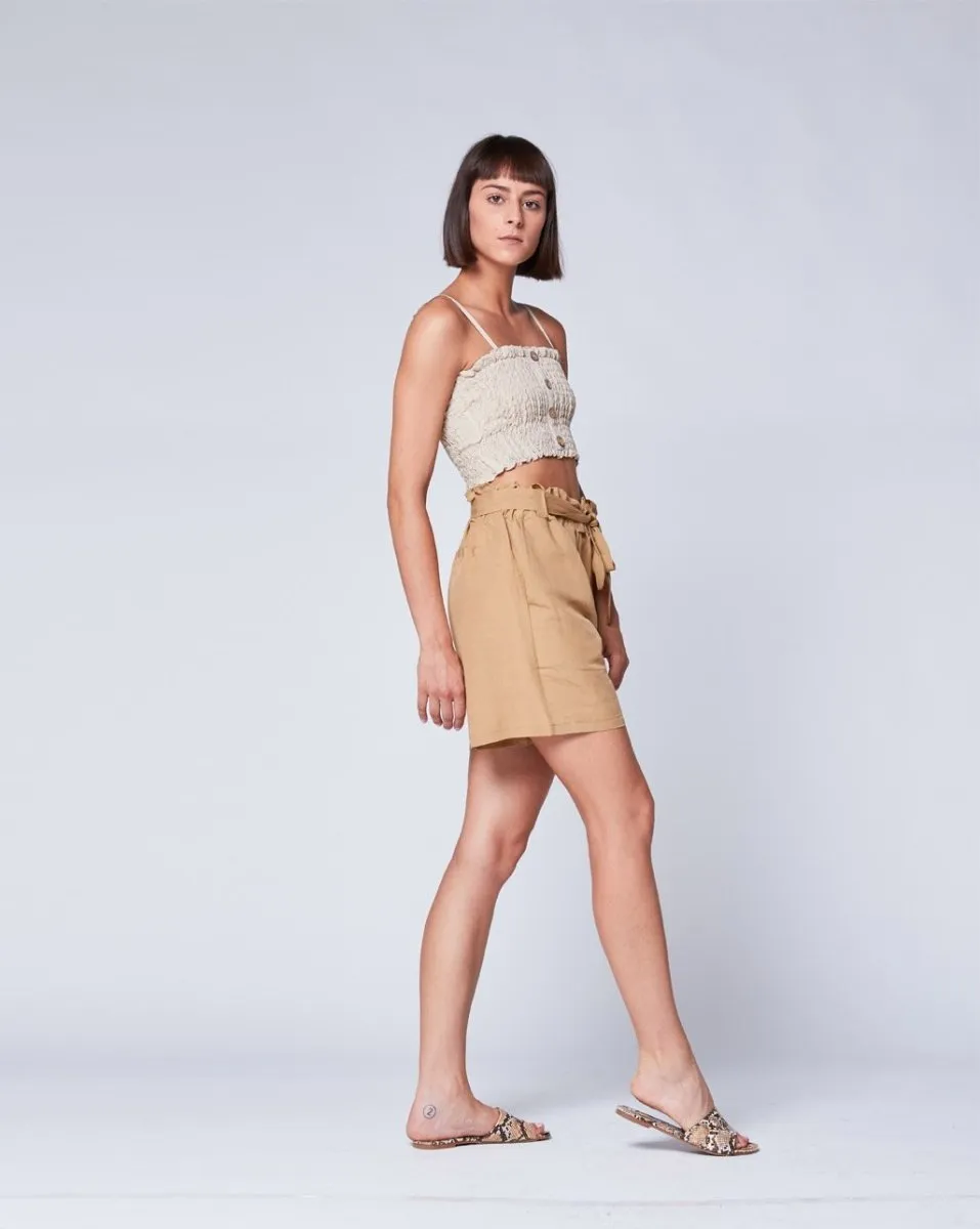 Linen Tie Waist Short