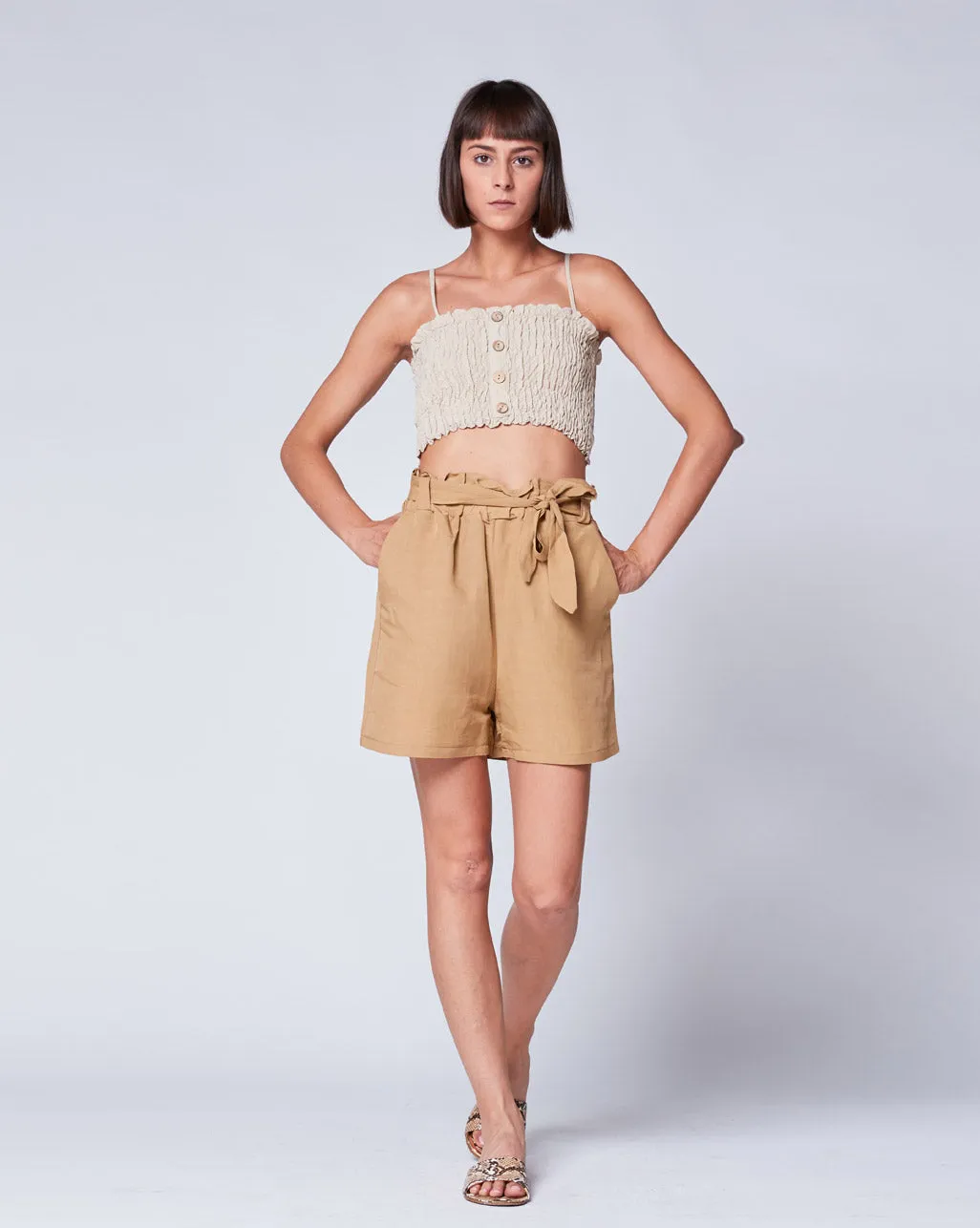 Linen Tie Waist Short