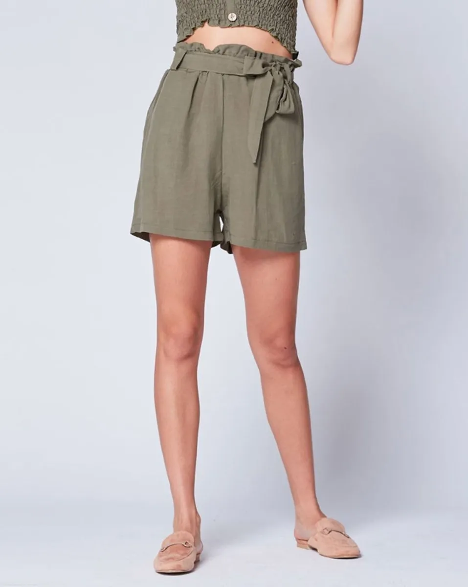 Linen Tie Waist Short