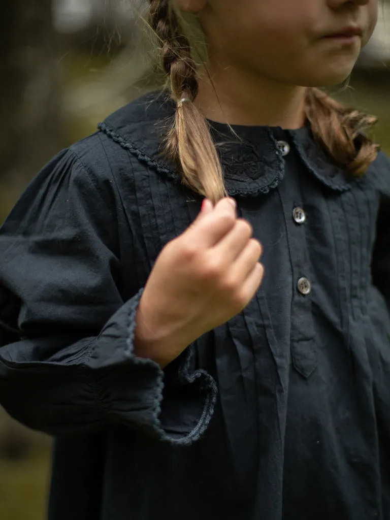 Little Kate Black Poplin Nightgown