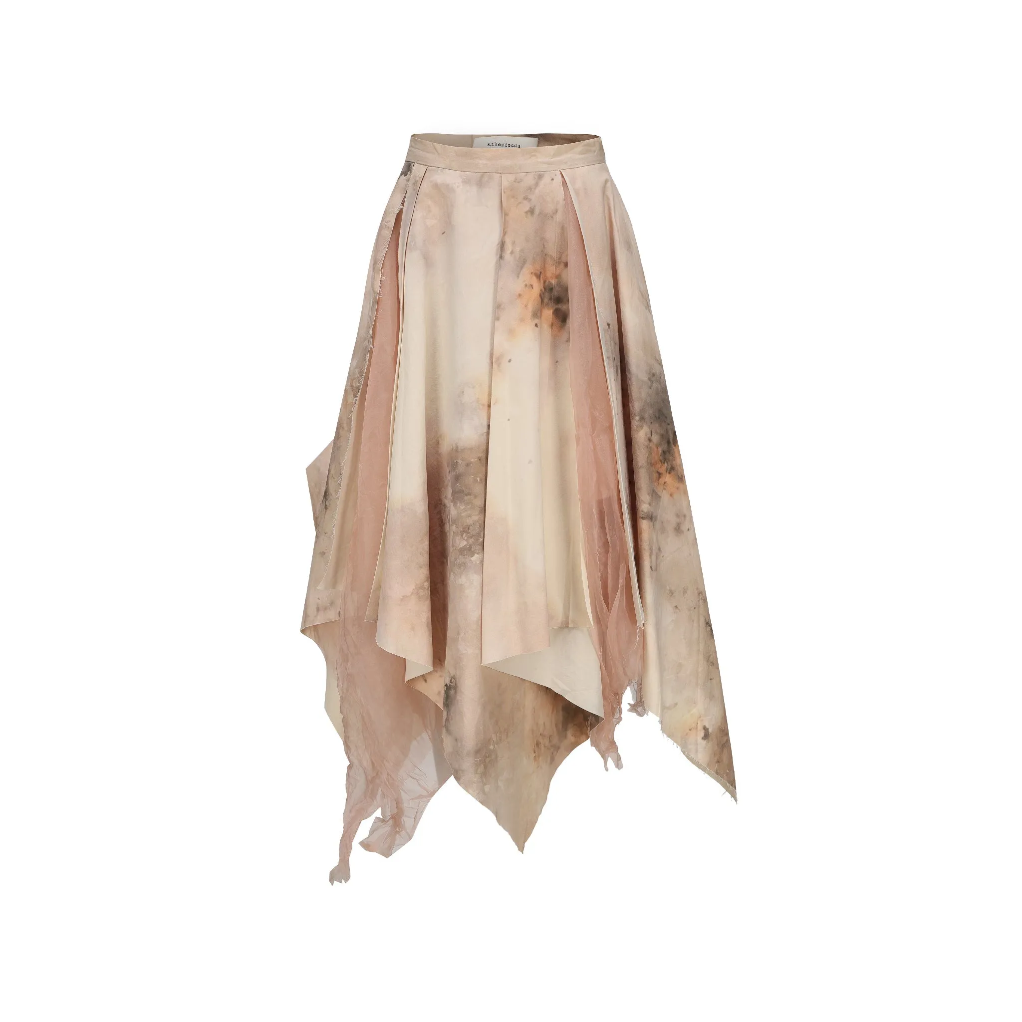 Lotus Root Pink Plant-dyed Ruffled Yarn Skirt