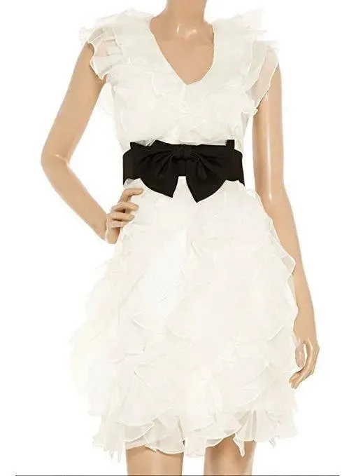 Marchesa Creme Organza Dress