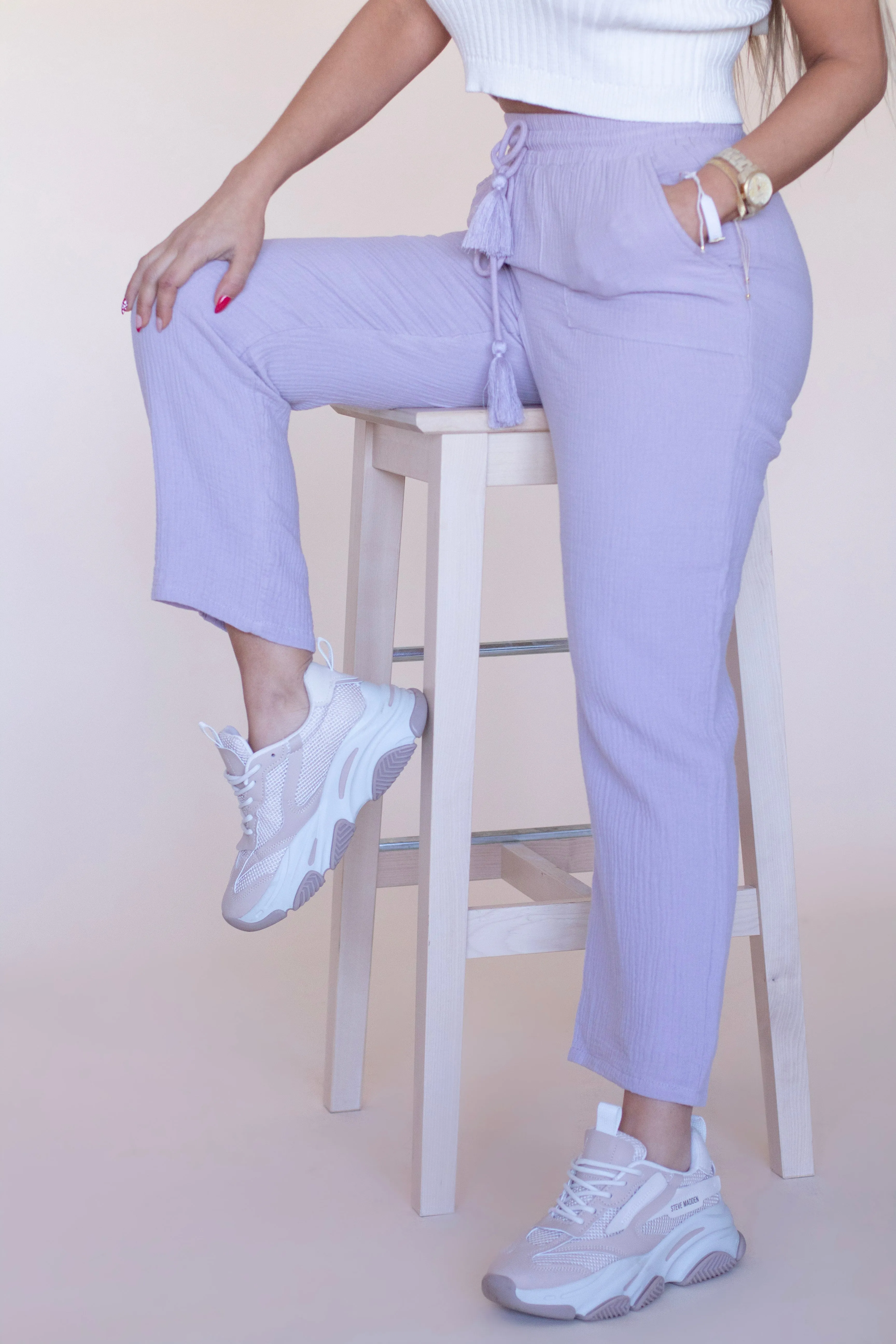 Melissa Lavender Gauze Pants