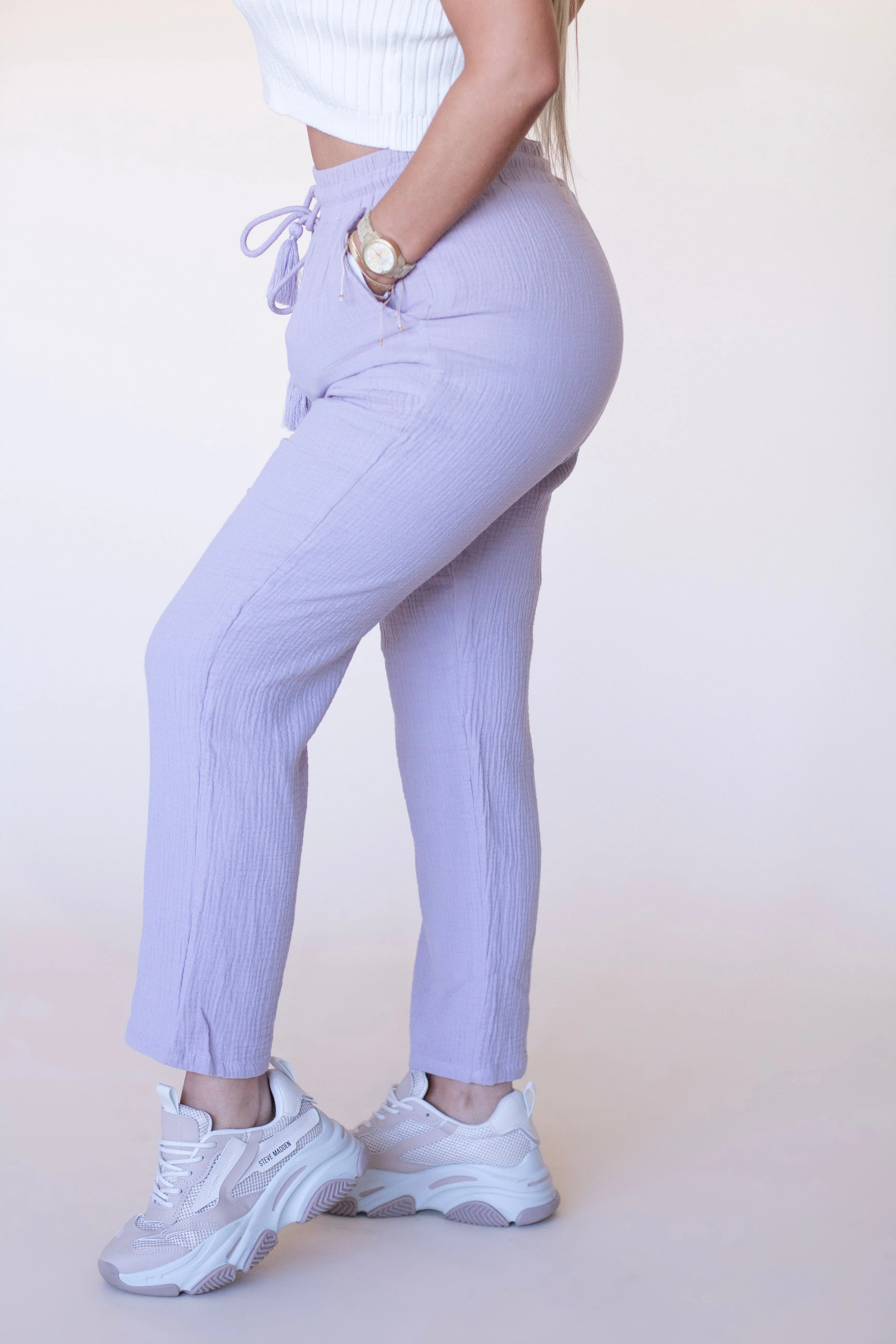 Melissa Lavender Gauze Pants