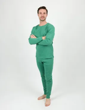 Mens Solid Green Pajamas