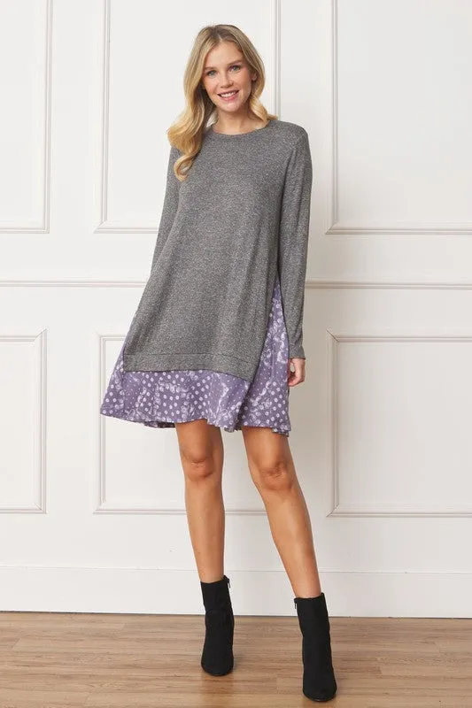 Mock Layered Bandana Paisley Mini Dress