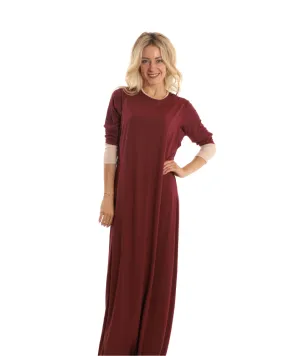 N5042-24P Dark Cherry Monogram Cotton Pull On Nightgown