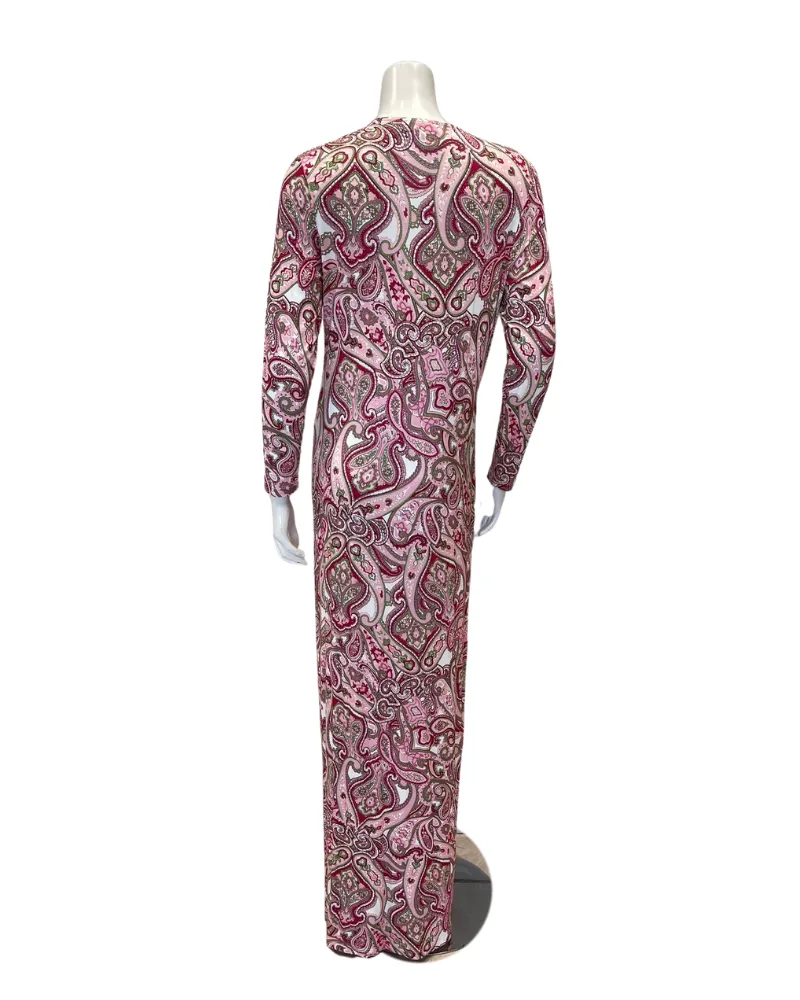 N5098-24A Multi Print Paisley Button Down Modal Nightgown