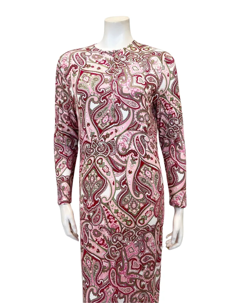 N5098-24A Multi Print Paisley Button Down Modal Nightgown