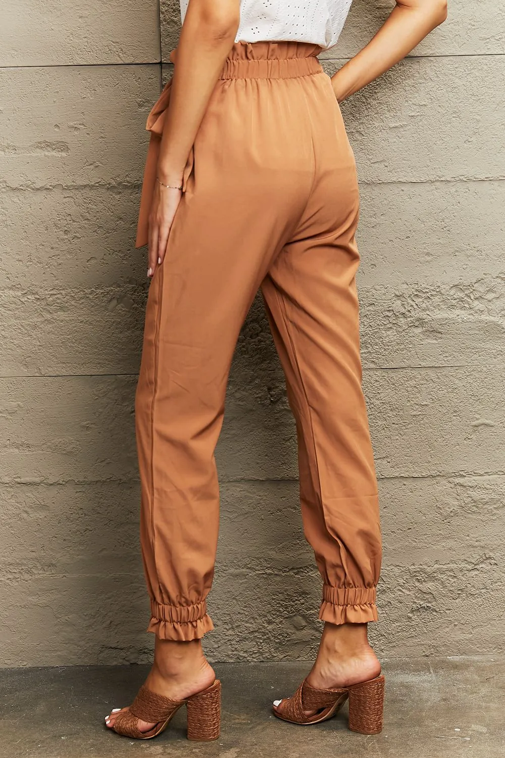 Pants - Tie Waist Cropped Pants