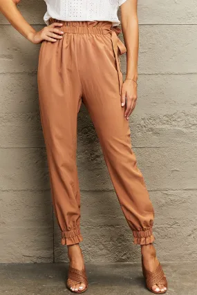 Pants - Tie Waist Cropped Pants