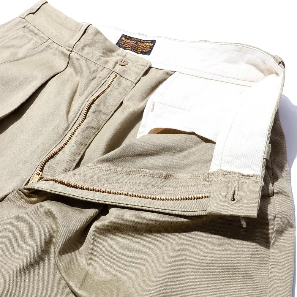 Pherrow's Pleated Shorts Beige