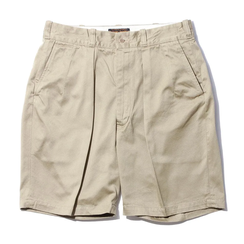 Pherrow's Pleated Shorts Beige