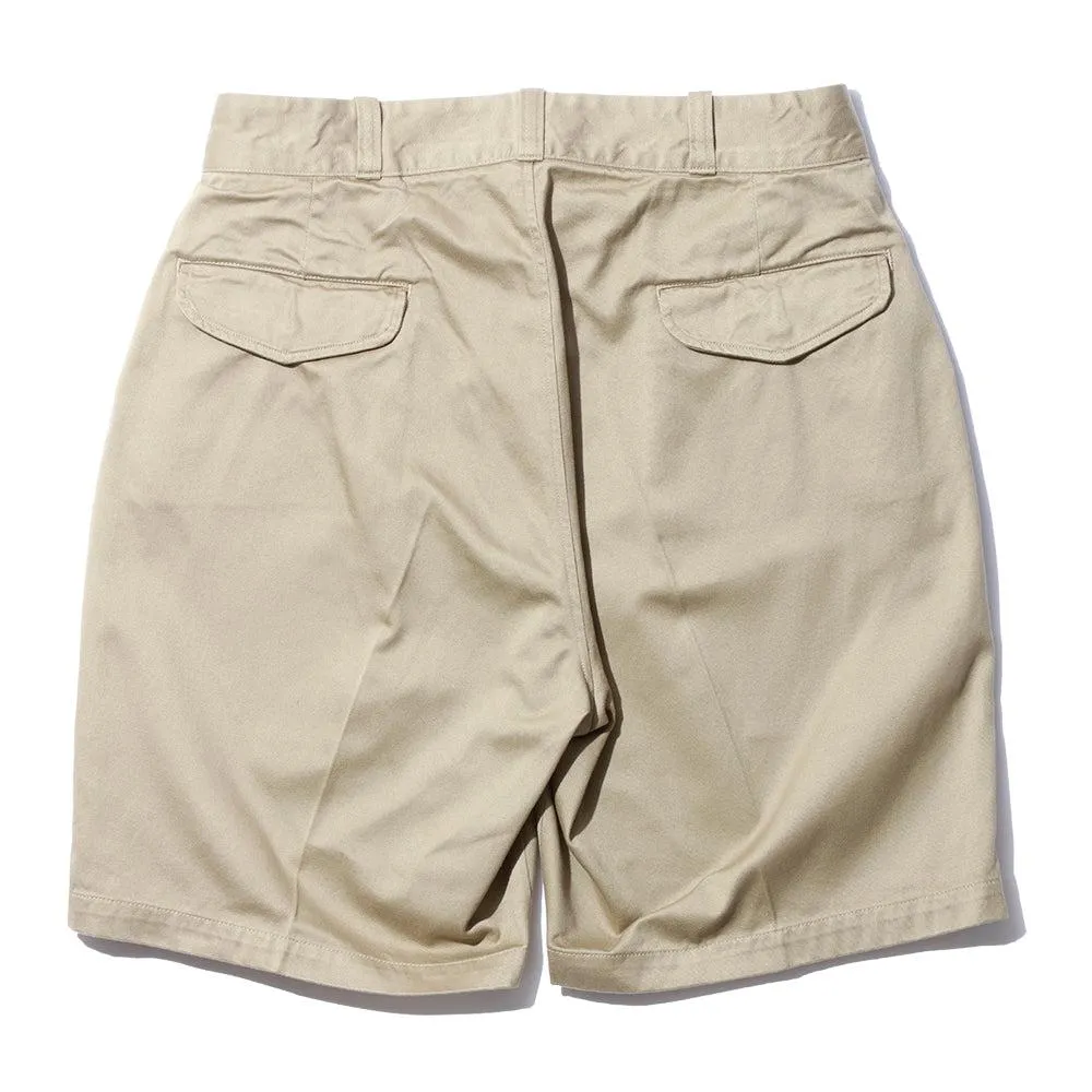 Pherrow's Pleated Shorts Beige