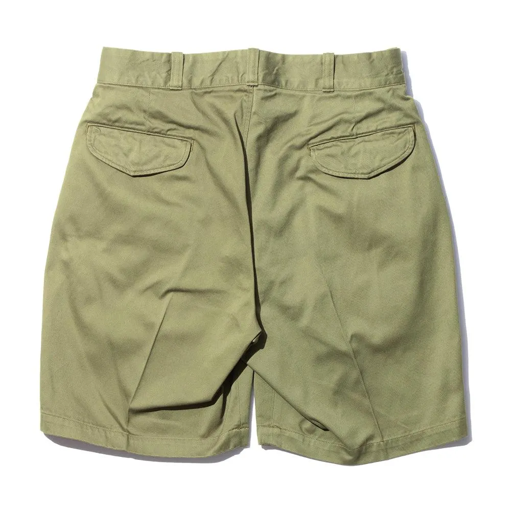 Pherrow's Pleated Shorts Olive