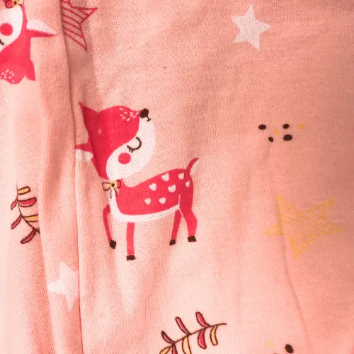 Pink Deer Pajama Set 2 Pc