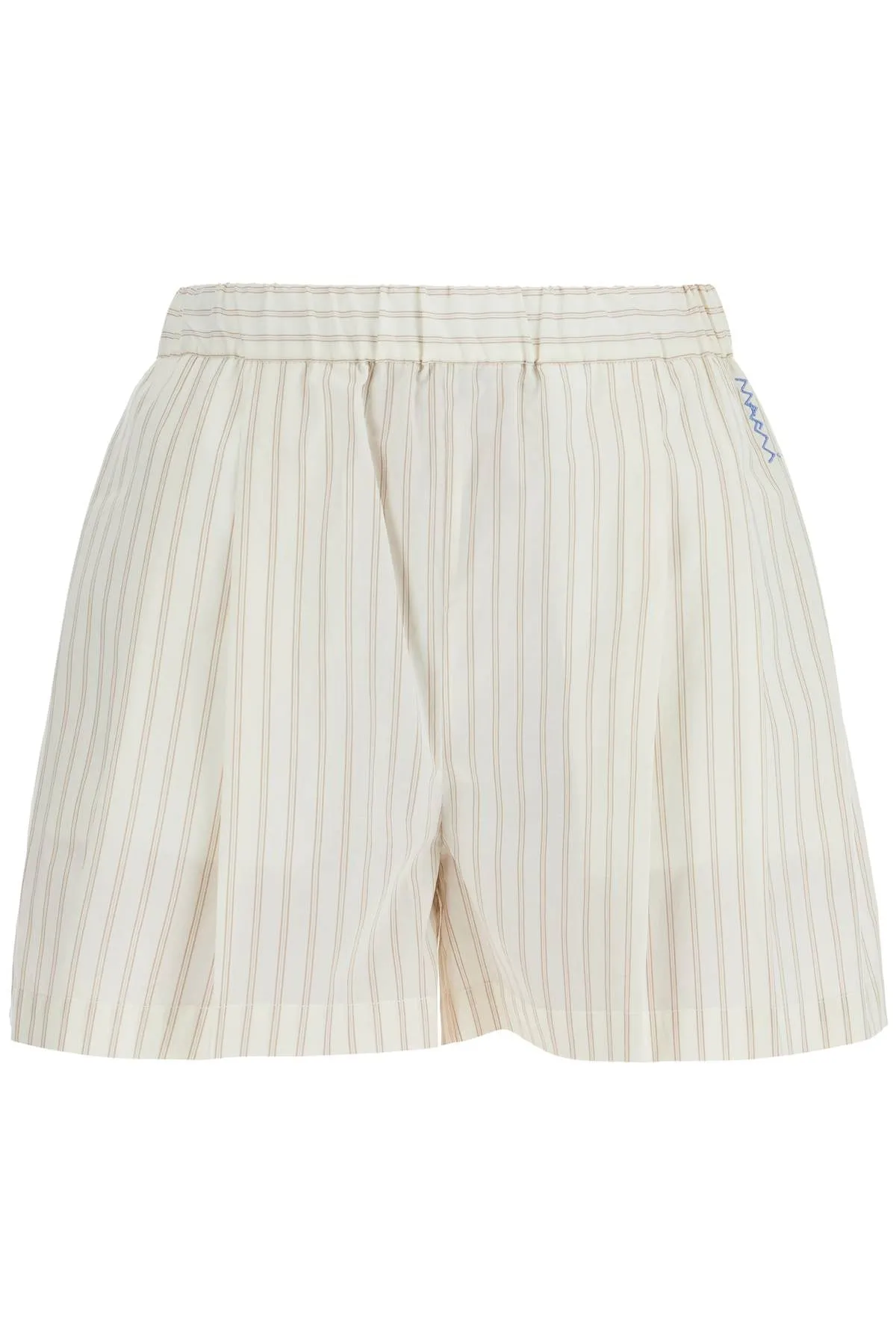 Pinstripe Cotton Shorts