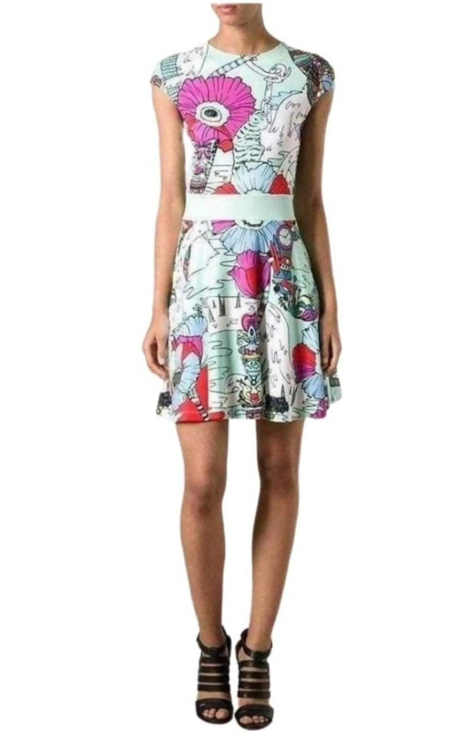 Poppies Print Mint Dress