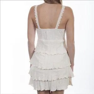 Ruffled Tiered Crochet Straps Summer Dress