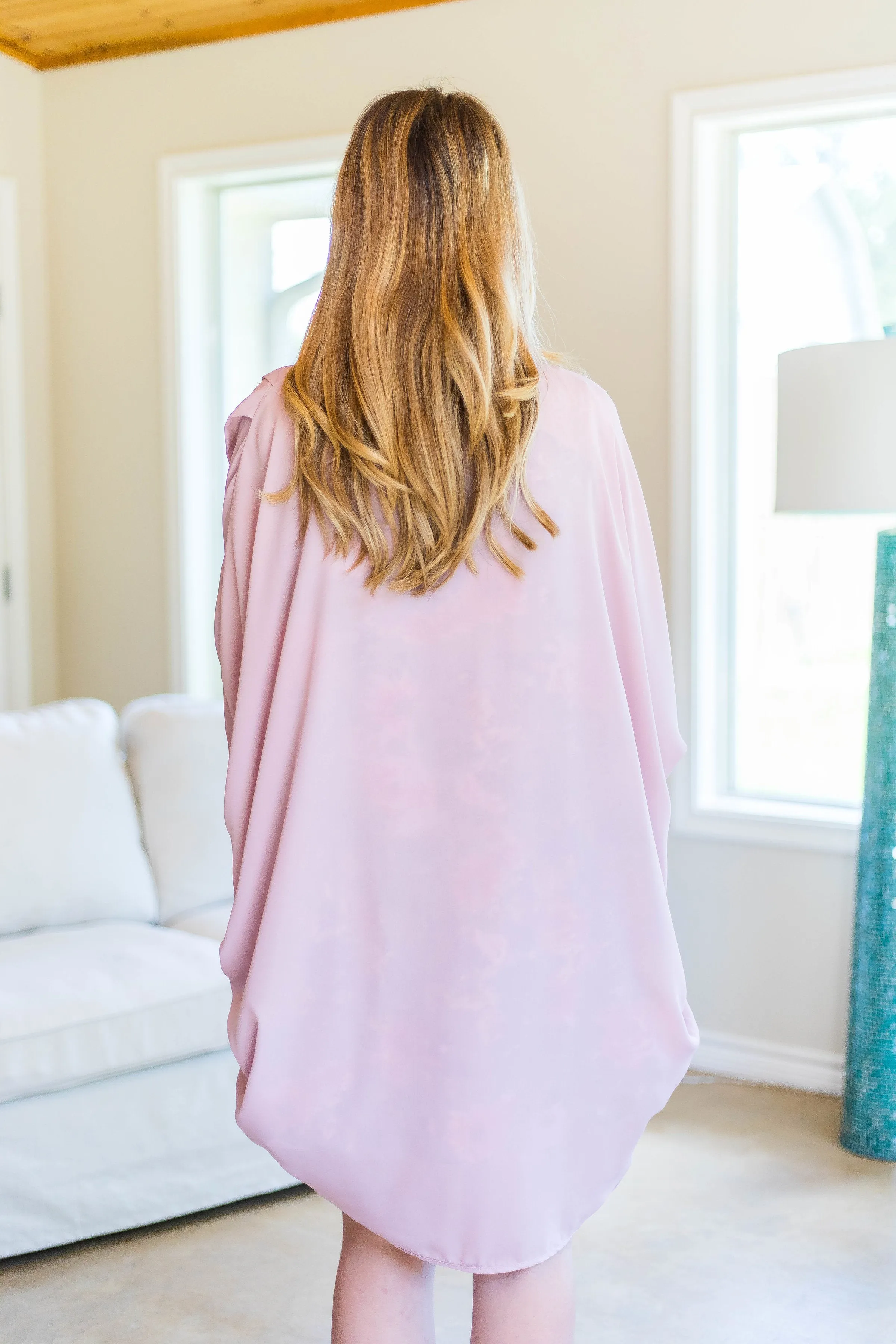 Stay Classic Kimono in Blush Pink