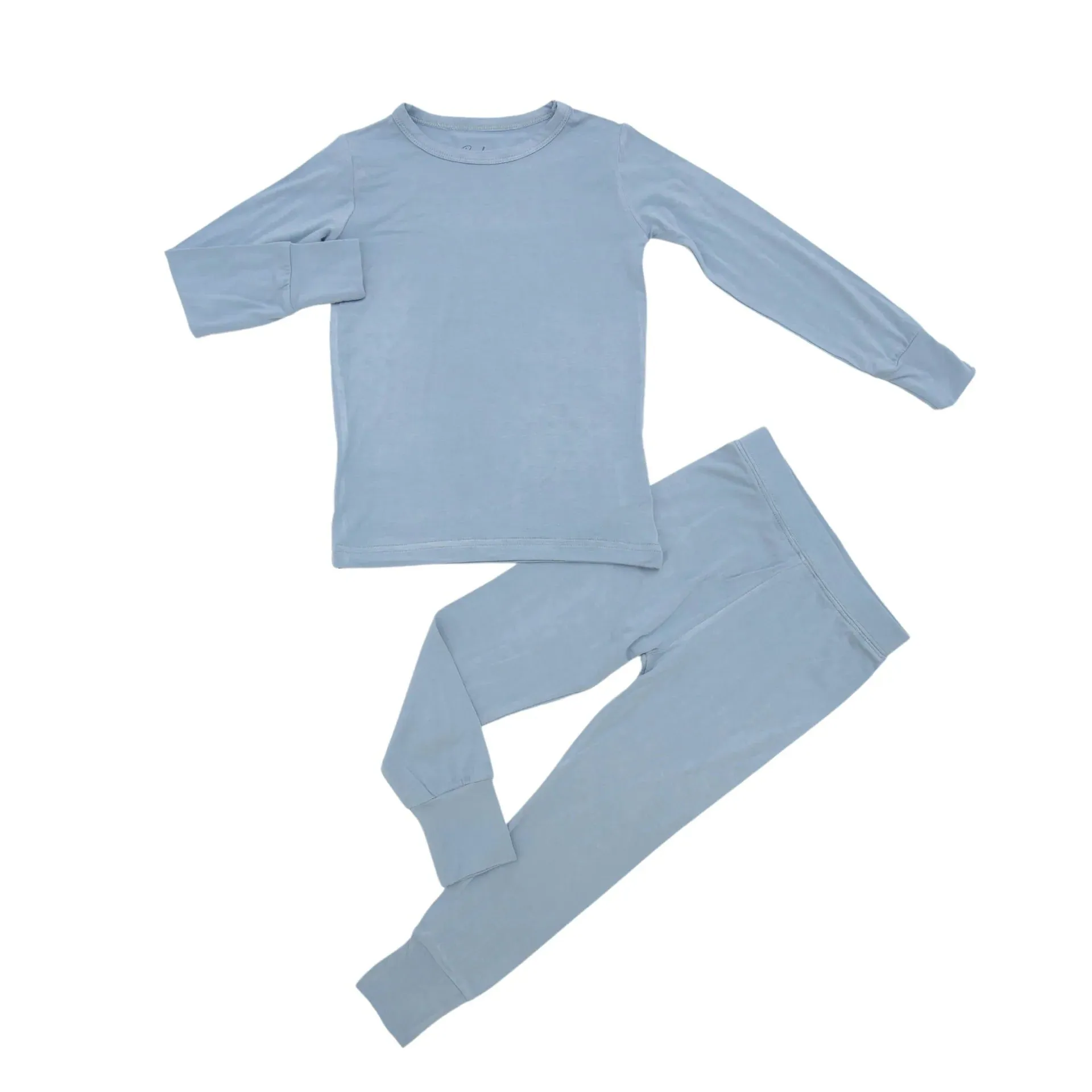 Steel Blue Bamboo Two-Piece Pajamas