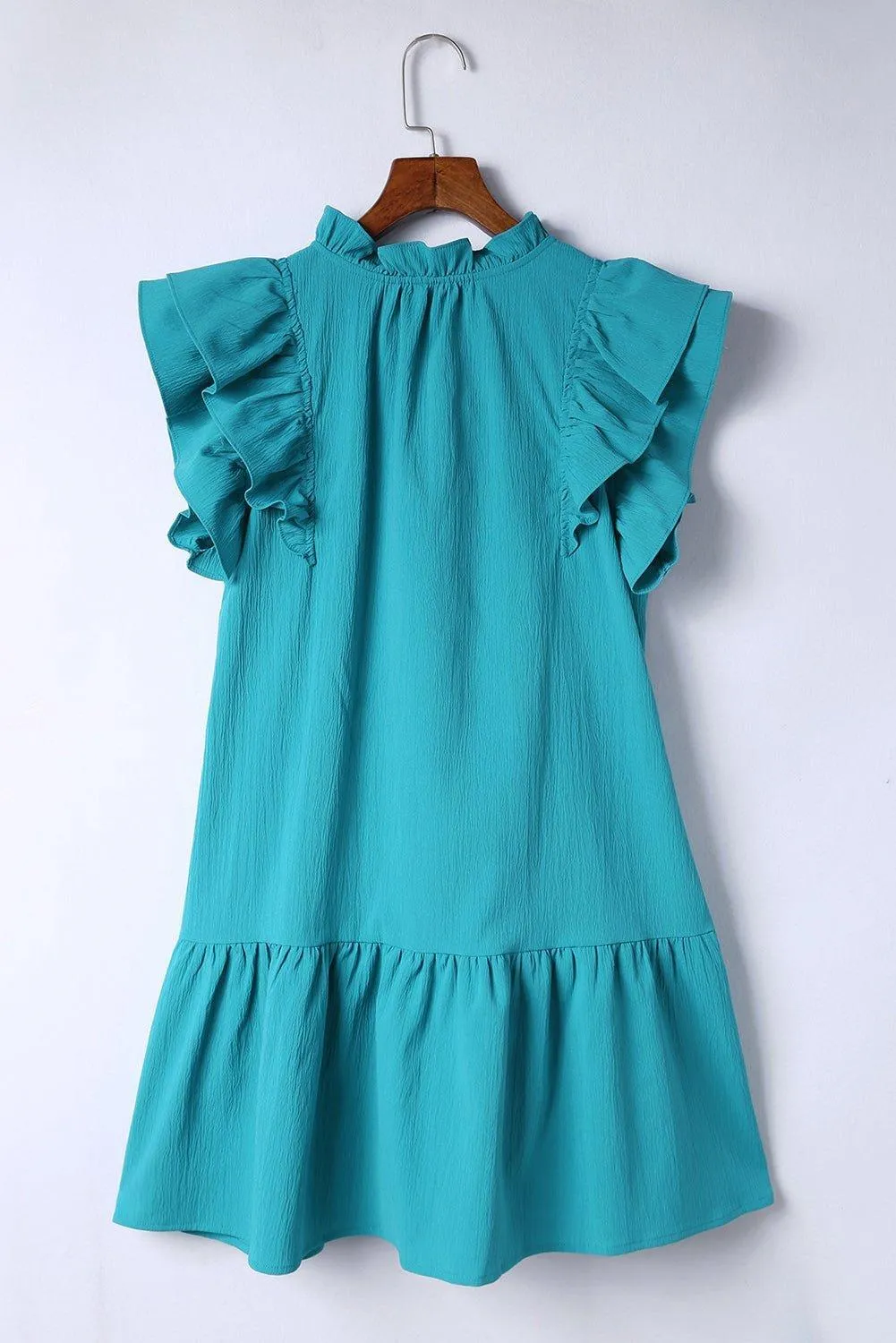 Take Me Out Ruffled Tiered Drawstring Dress