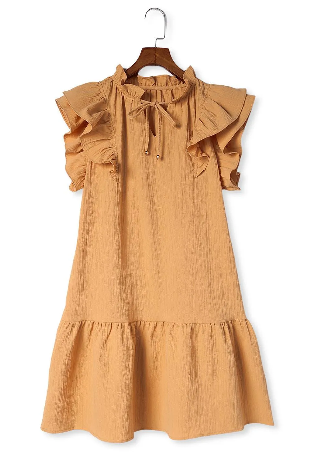 Take Me Out Ruffled Tiered Drawstring Dress