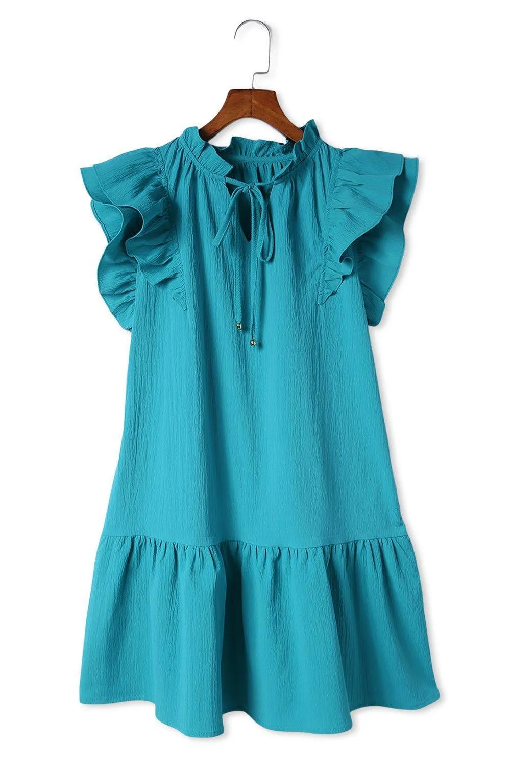 Take Me Out Ruffled Tiered Drawstring Dress