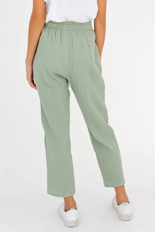 Tassel Waist Tie Pant