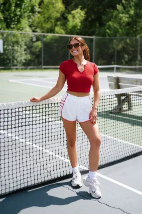 Tennis Pleated Detail Shorts